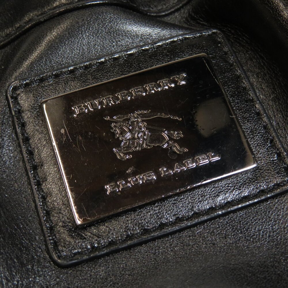 Burberry Blue Label Logo Plate Handbag Leather - Picture 7 of 11